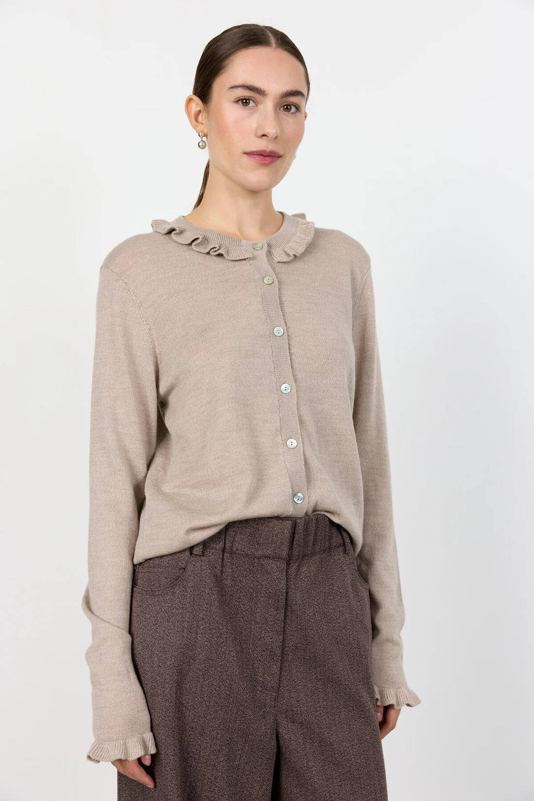 Leveté Room - LR-ISMAILA 14 Cardigan - Lys brun