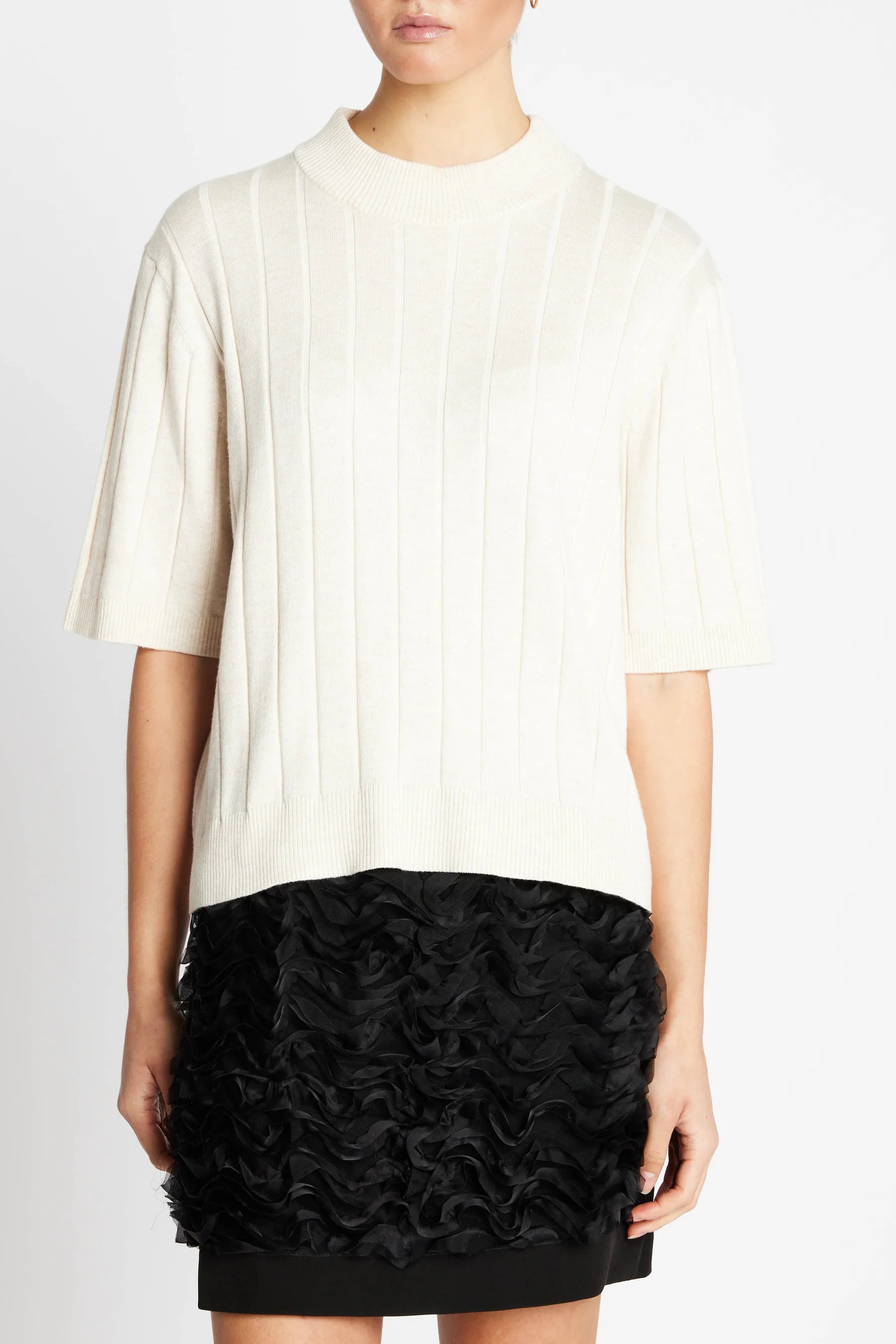 AnemoneBBGlady knit - White Cream melange