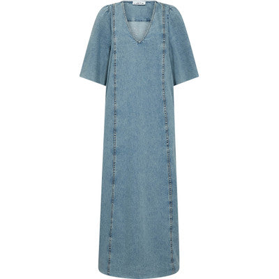 Denim Raw Hem - Dress - Denim Blue