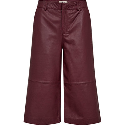 IVY - Augusta French Leather Culotte - Burgundy
