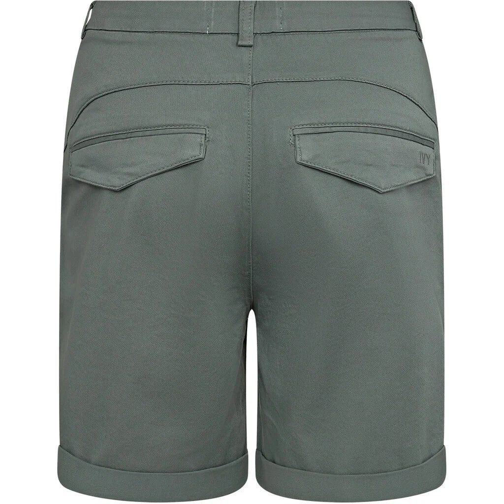 IVY-Karmey Chino Shorts - Dusty Steel Green