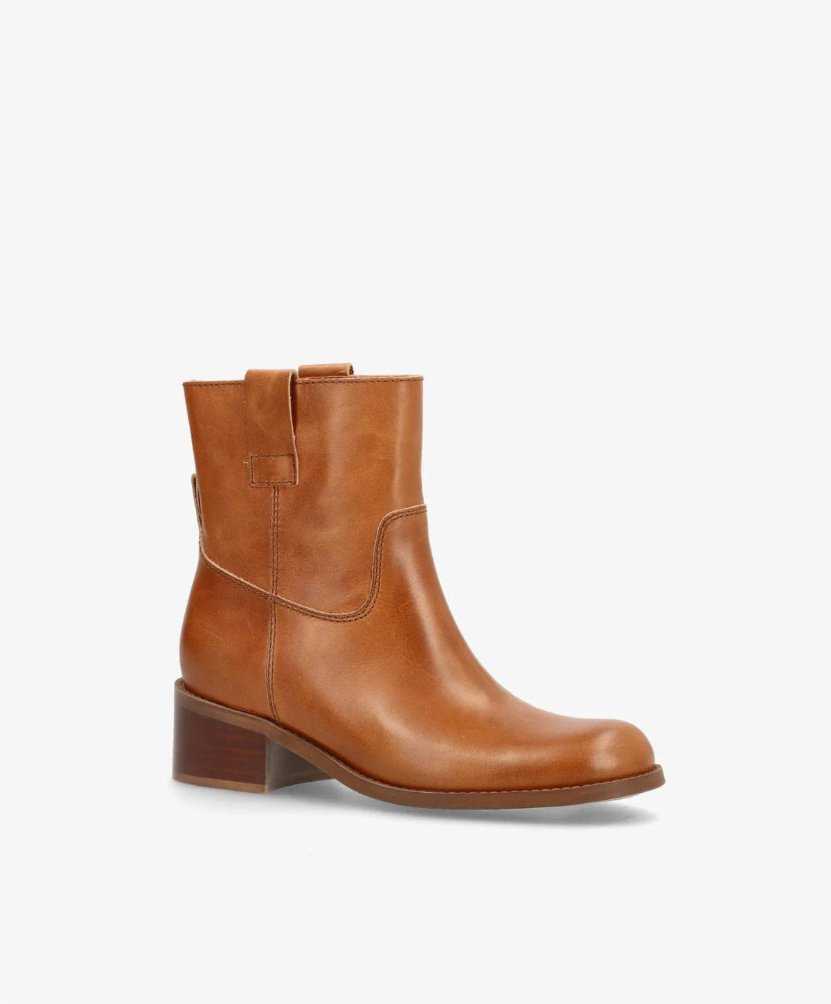MARTINA LOW - Støvle Dame - Cognac