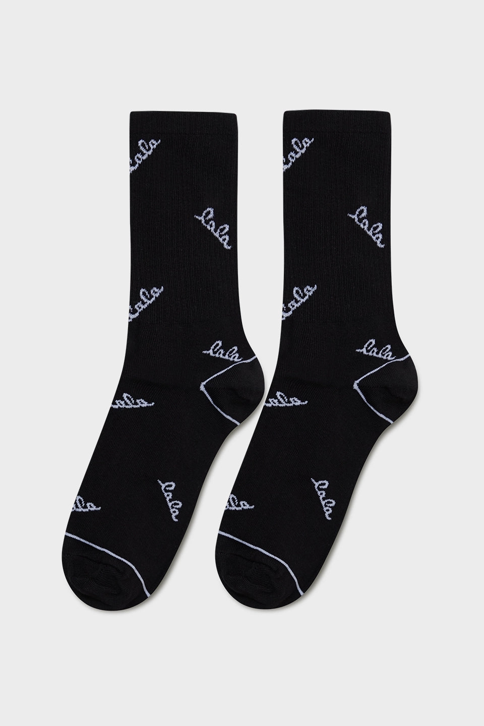Lala berlin - Sanira cotton strømper - black/white logo