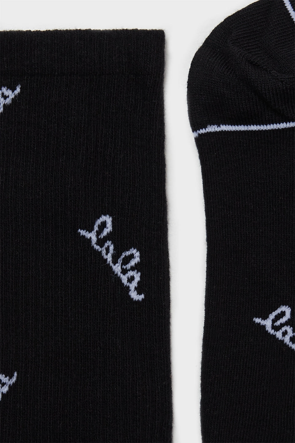 Lala berlin - Sanira cotton strømper - black/white logo