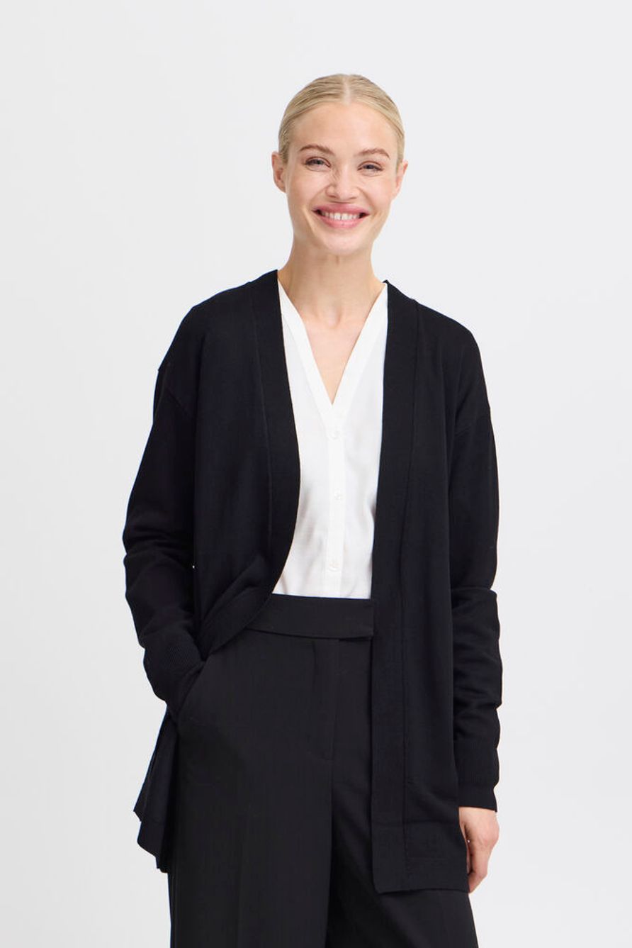 BYMMORLA LONG CARDIGAN - Black