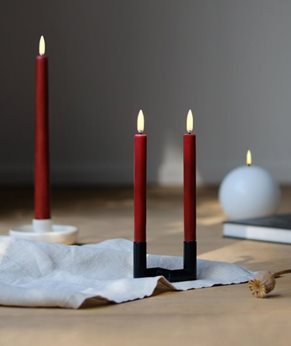 Matrix Candleholder Mini Taper, Matte black, 2'arm