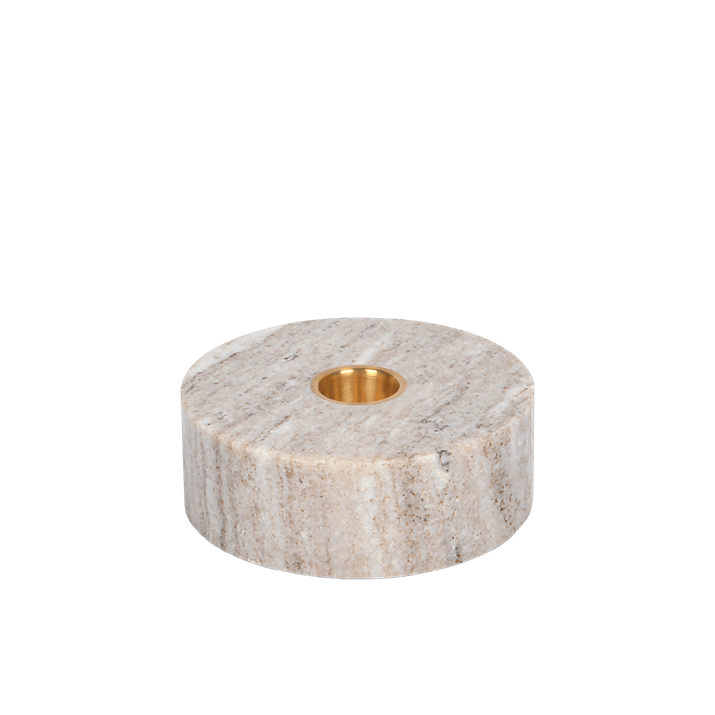Marble Base Candleholder, Desert Beige, 3,5x10 cm