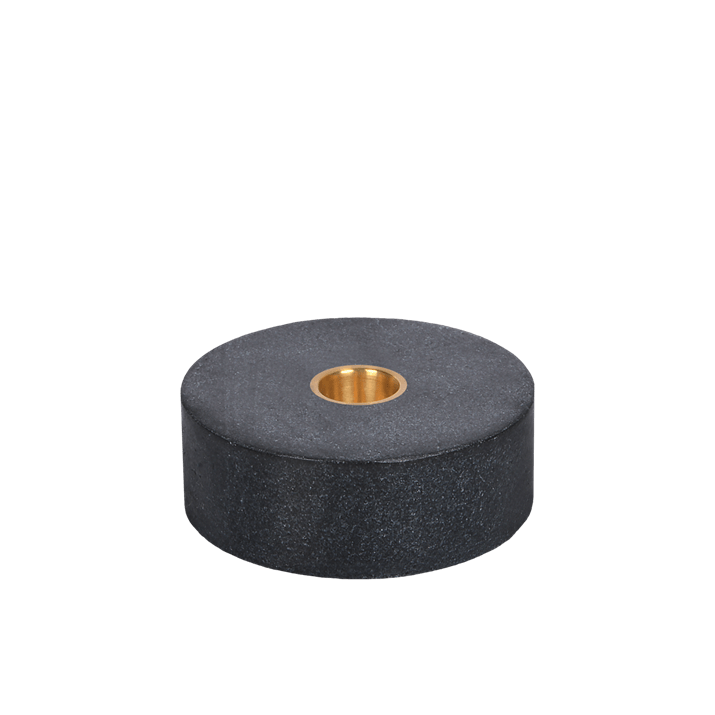 Marble Base Candleholder, Black, 3,5x10 cm