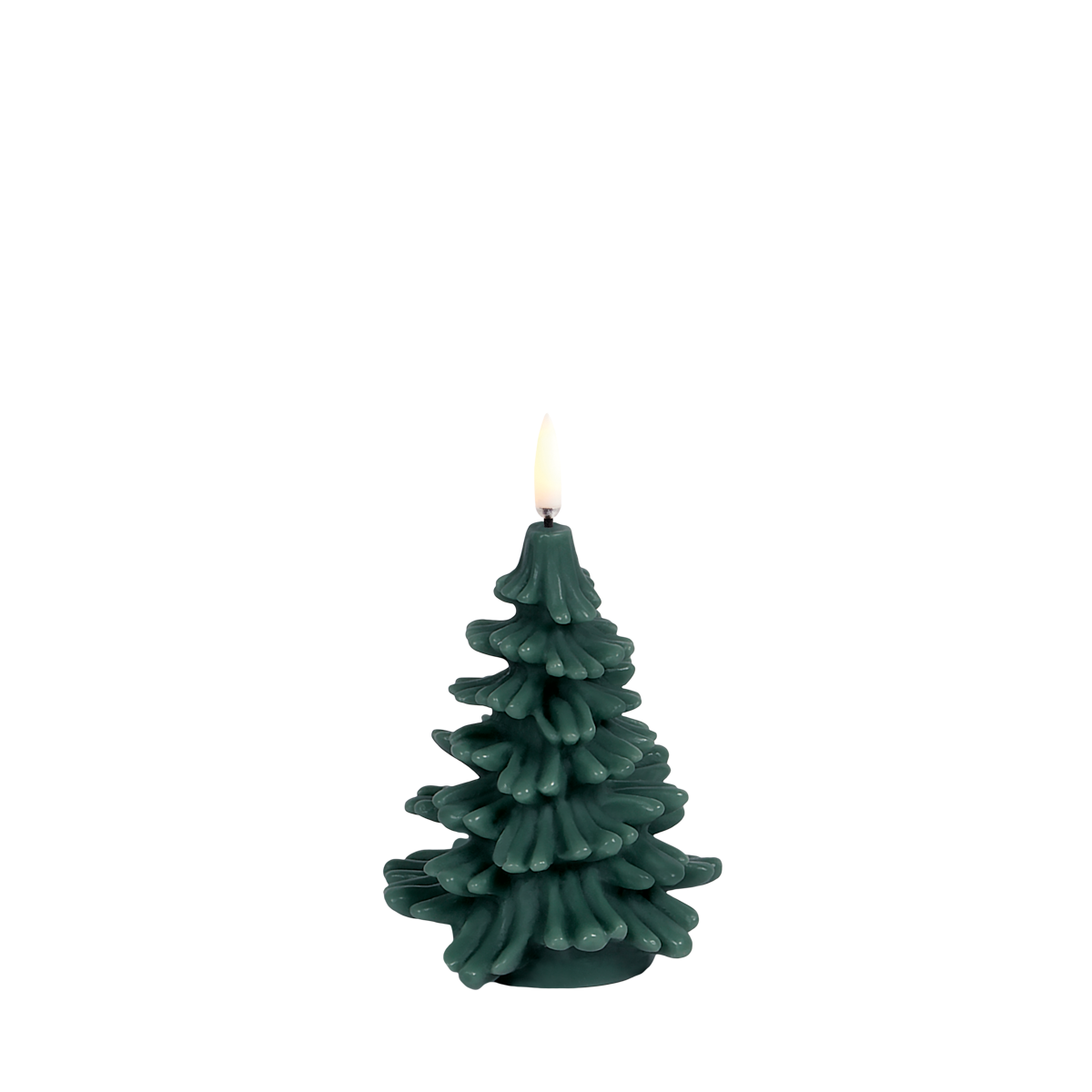 Uyuni - Christmas Tree Candles W9 x H12cm - Olive Green