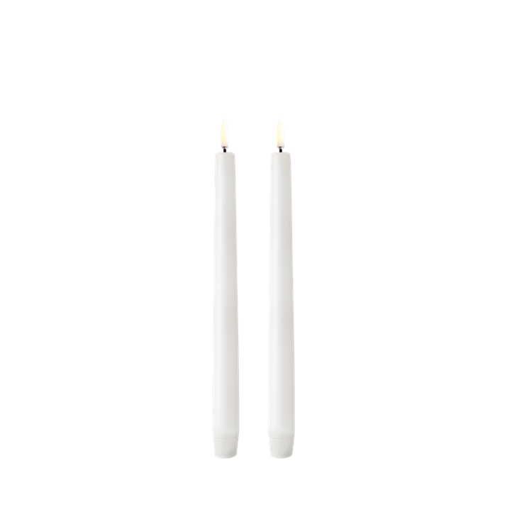 Classic Taper Candles W2,3 x H25 cm - Nordic White