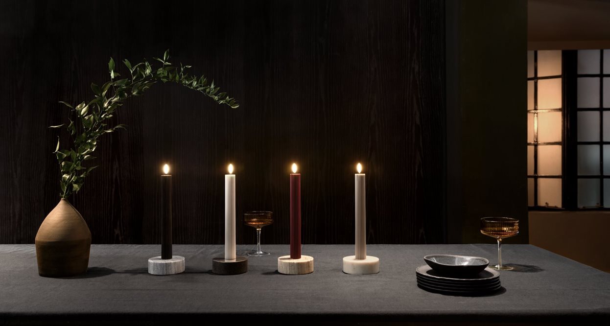 Grooved Taper Candles W3,2 x H25,5cm