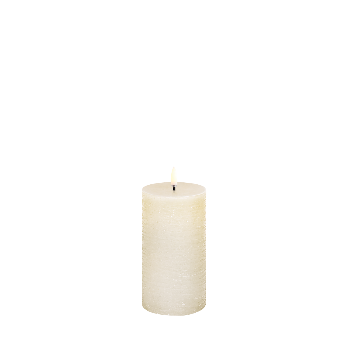 LED Pillar Candle Rustic, Vanilla, 7,8 x 15 cm