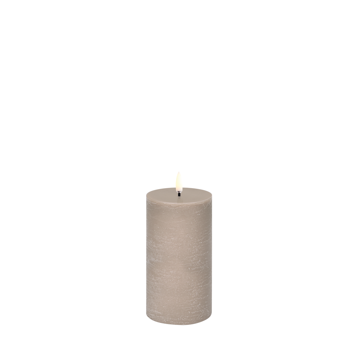 LED Pillar Candle Rustic, Sandstone, 7,8 x 15 cm