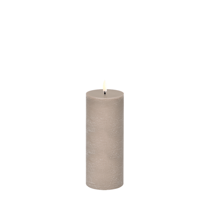 LED Pillar Candle Rustic, Sandstone, 7,8 x 20 cm