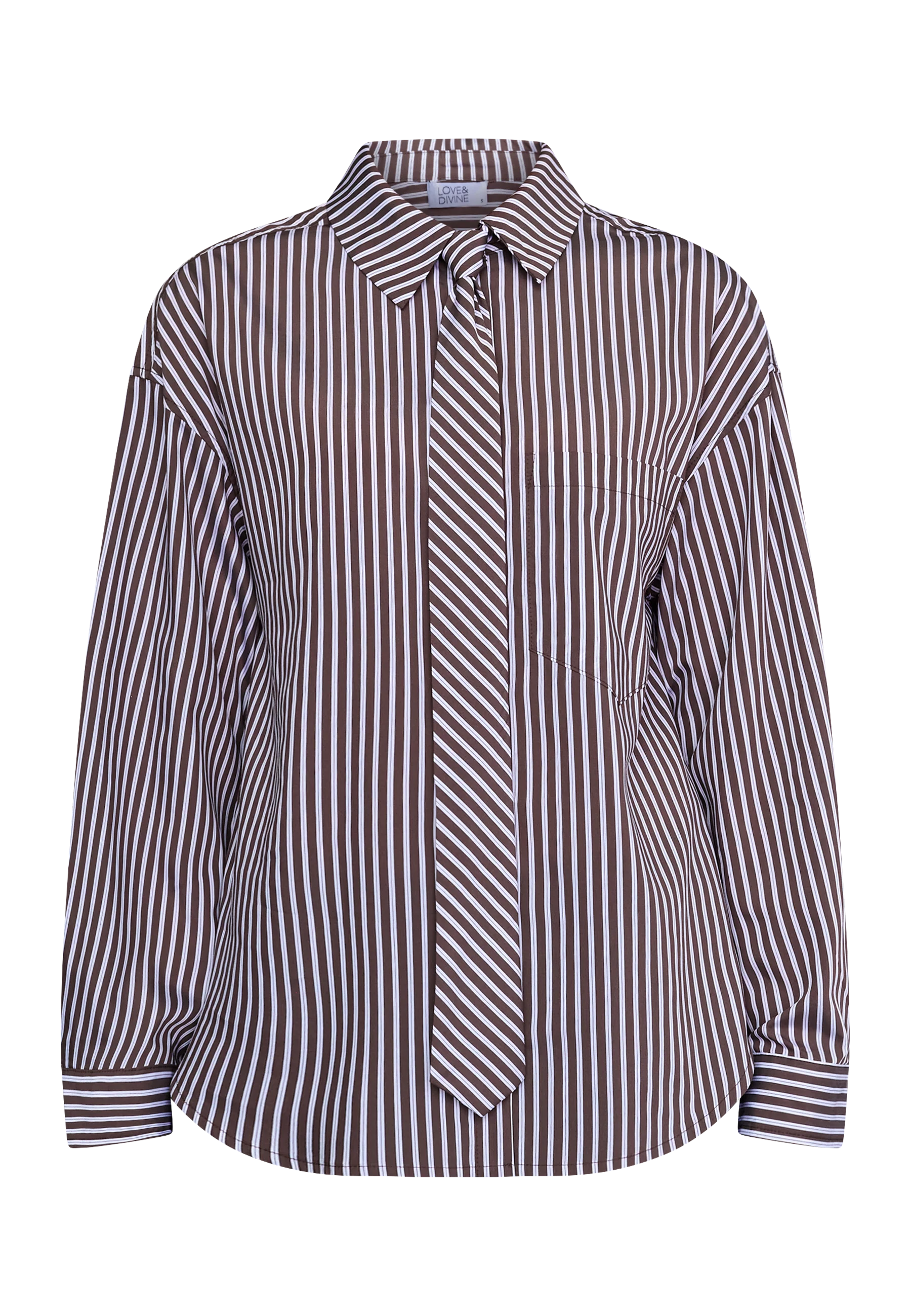 Love & Divine - Love1663 Shirts - Brown Stripe