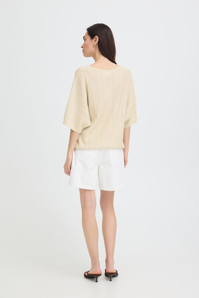 B.Young - BYMOBBE Vneck Jumper 2 - Birch