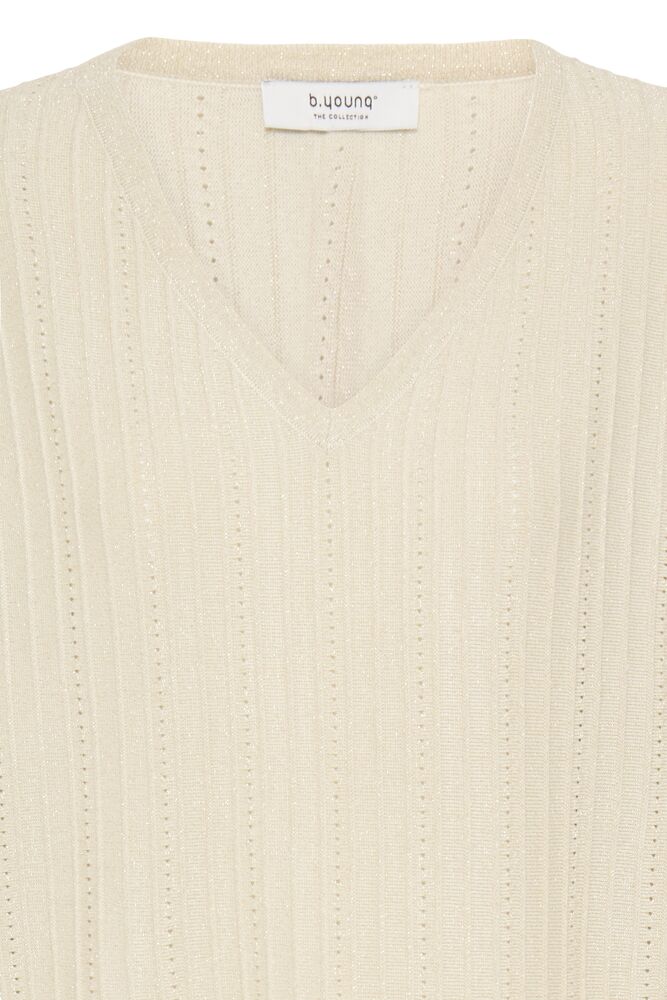 B.Young - BYMOBBE Vneck Jumper 2 - Birch