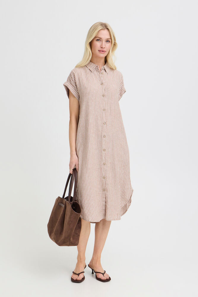 B.Young - BYFALAKKA SS Shirt Dress - Woodsmok