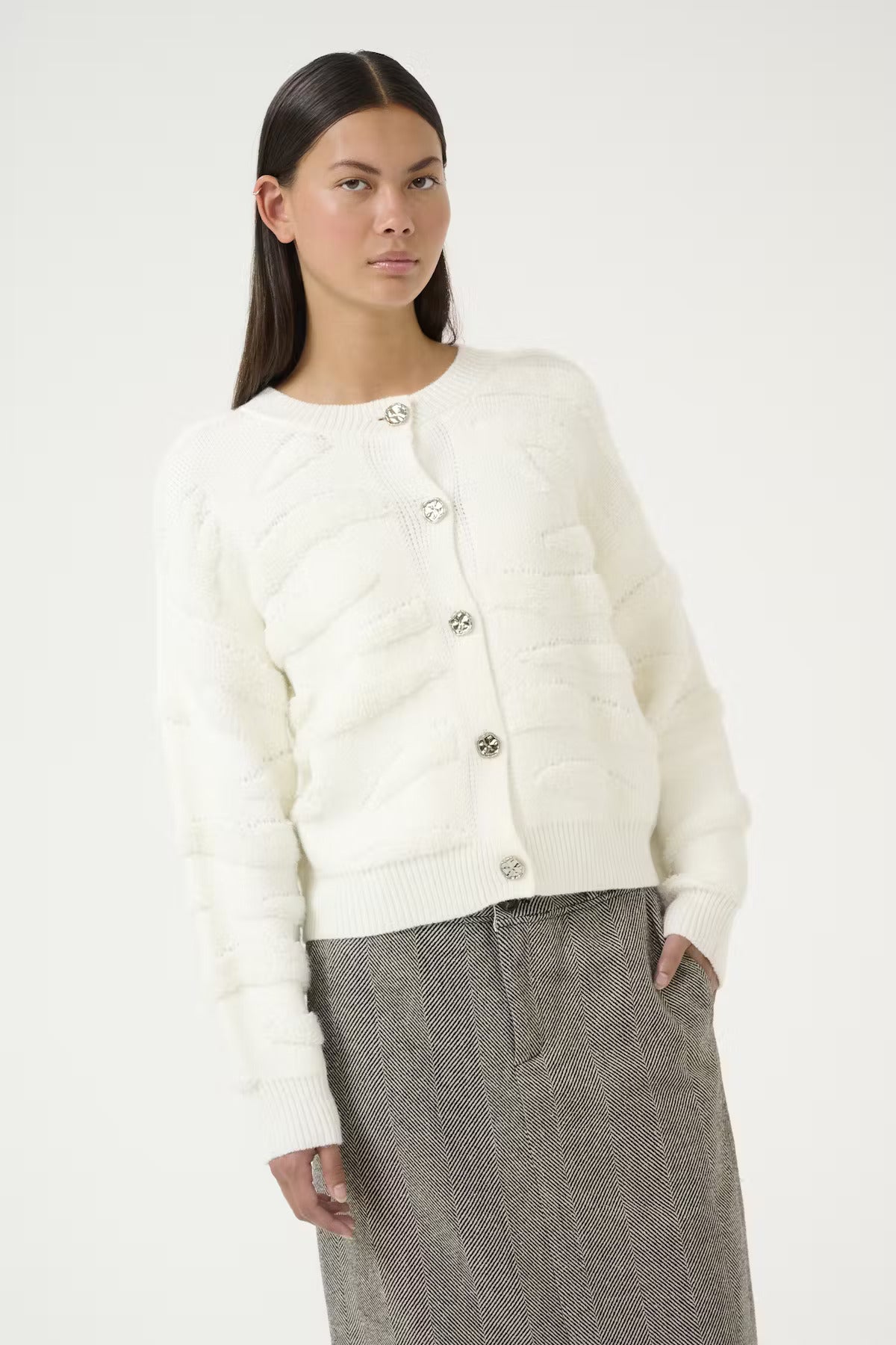 KBRosanne Cardigan - Egret