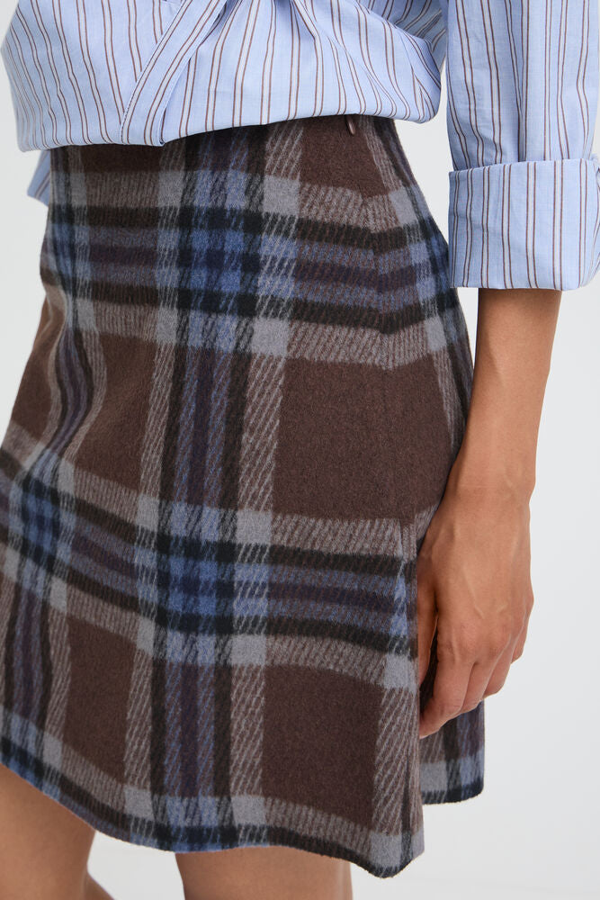 B.Young - BYBREE Skirt - Blue/Brown