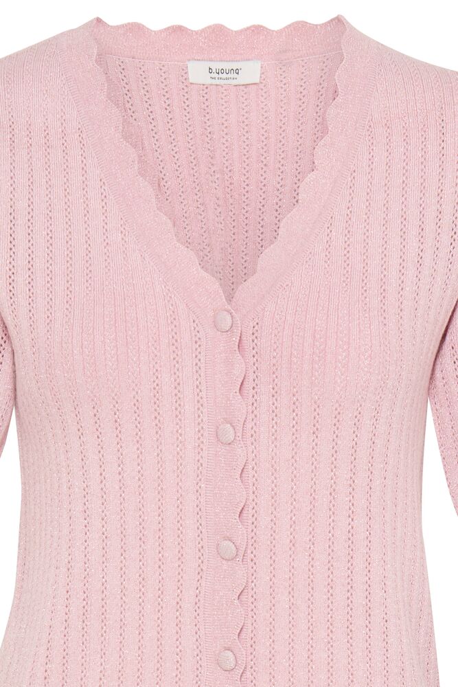 B.Young - BYMOBBE Rib Cardigan - Parfait Pink