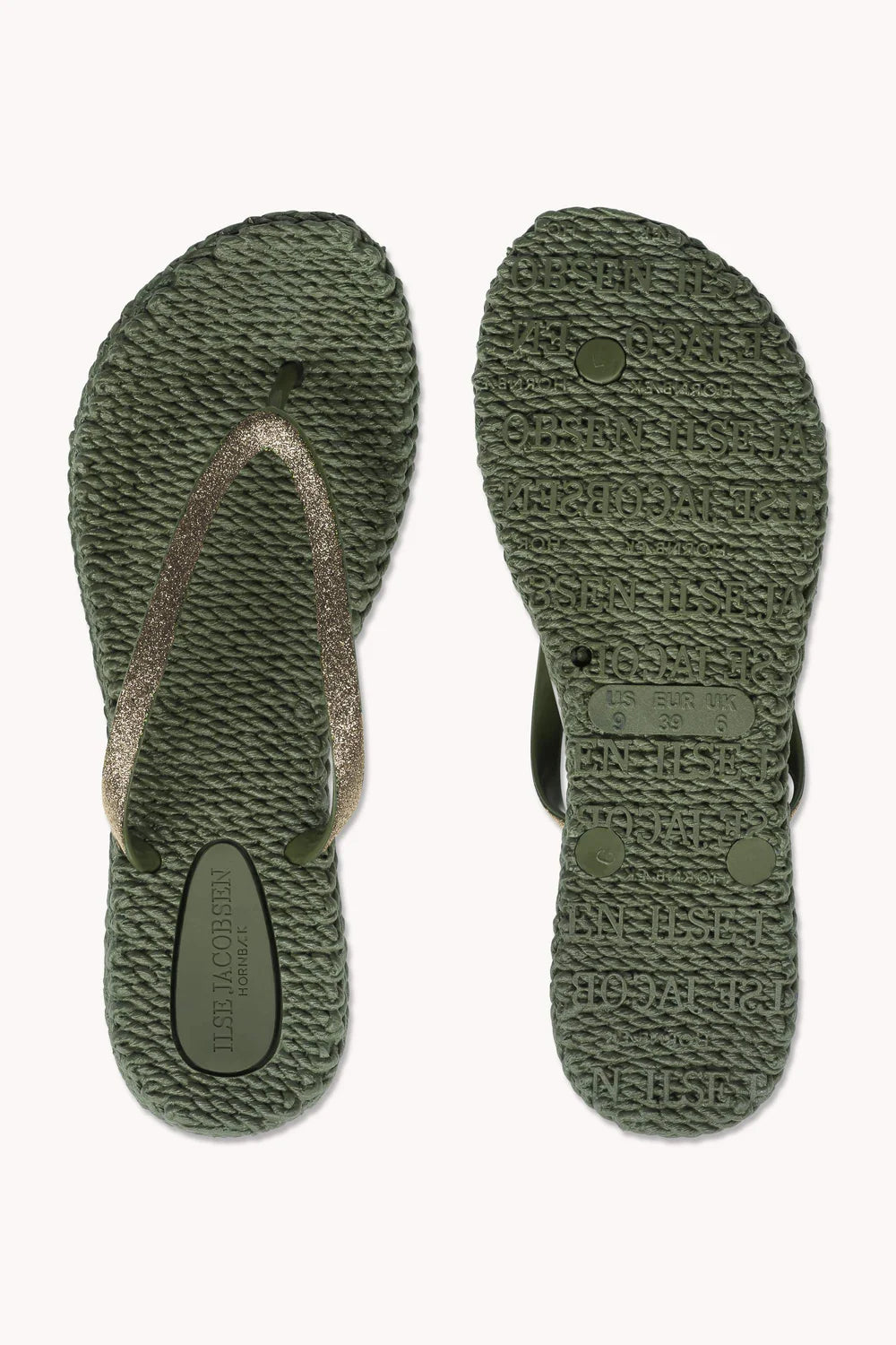 Ilse Jacobsen - Flip Flops with glitter - Army