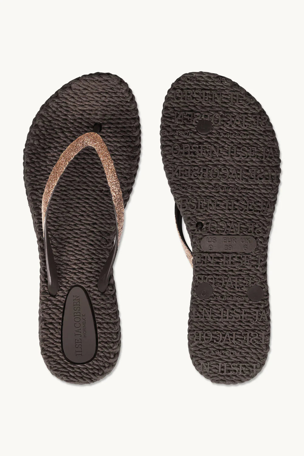Ilse Jacobsen - Flip Flops with glitter - Prune