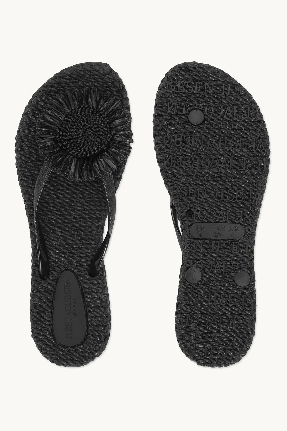 Ilse Jacobsen - Flip Flops with Flower - Black