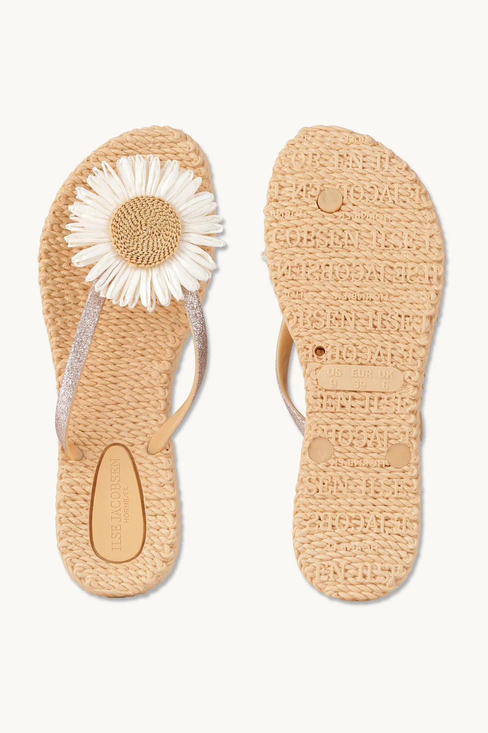 Ilse Jacobsen - Flip Flops with Flower - Beige