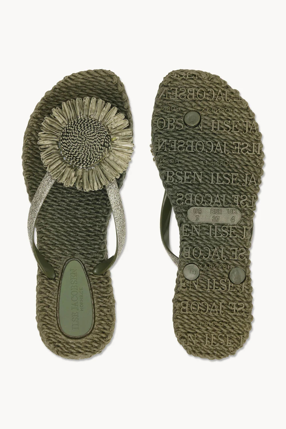 Ilse Jacobsen - Flip Flops with Flower - Army