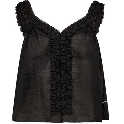 Haute L'amitié - Frida Frill Top - Black