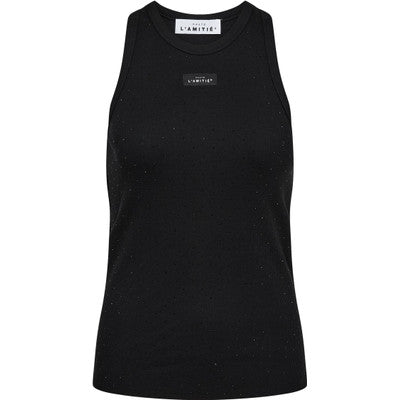 Haute L'amitié - Rib Badge Stone Tank - Black