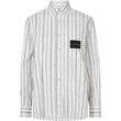 Haute L'amitié - Crystal Heart Stripe Shirt - White