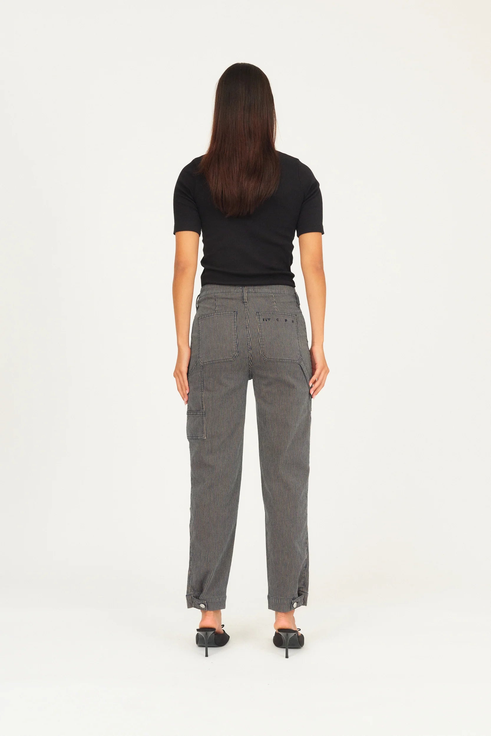IVY-New Tanja Worker Jeans Wash Brooklyn Stripe