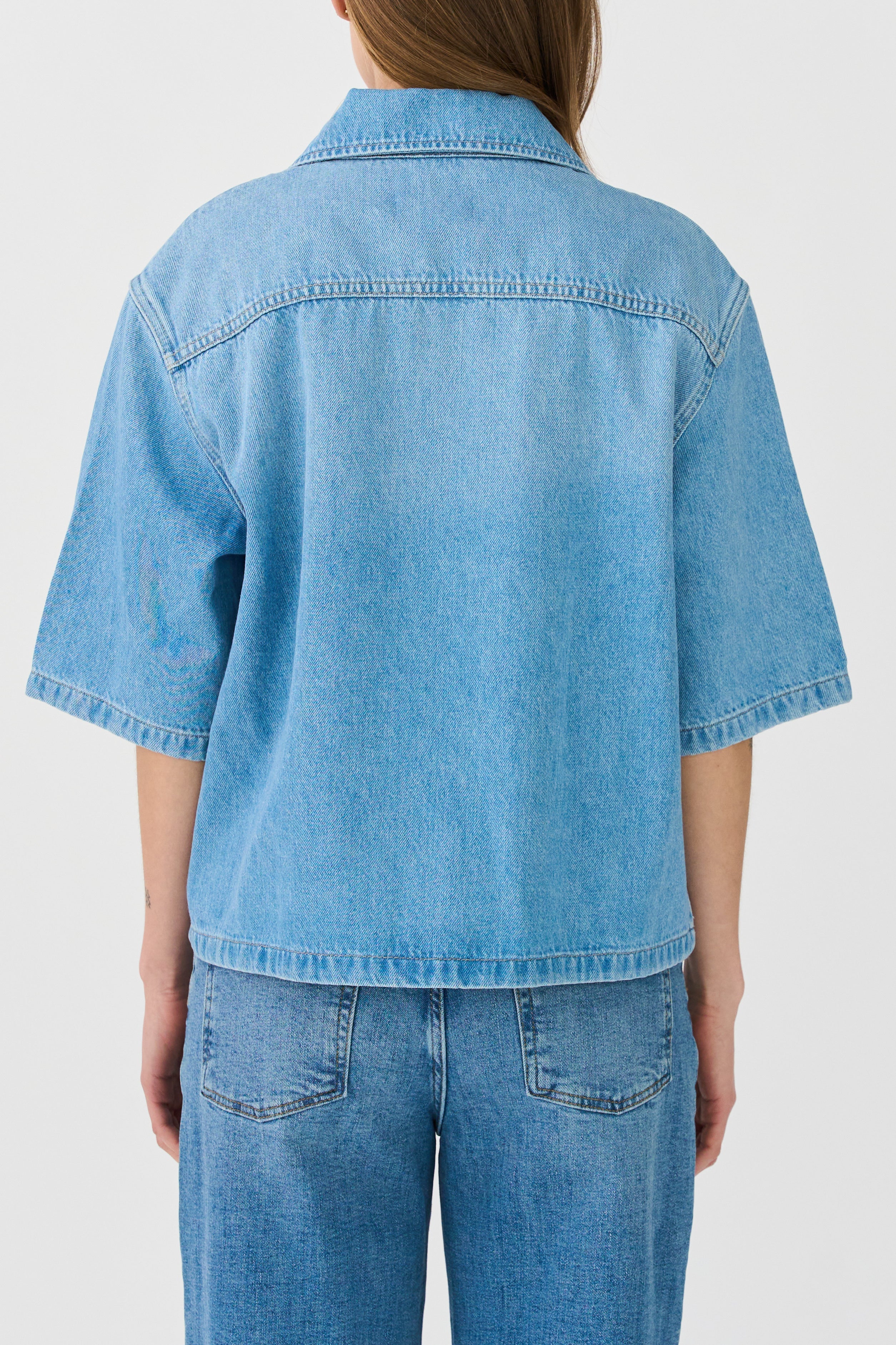IVY-Opera Oversize Poloshirt Vask Lille - Denimblå