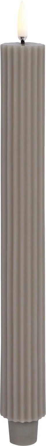 Uyuni - Led Taper Candle Grooved 2-Pack - Smooth