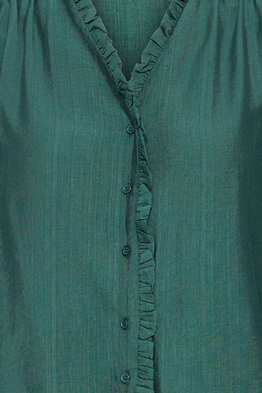 BYXIKAIA FRILL SHIRT - Jungle Green