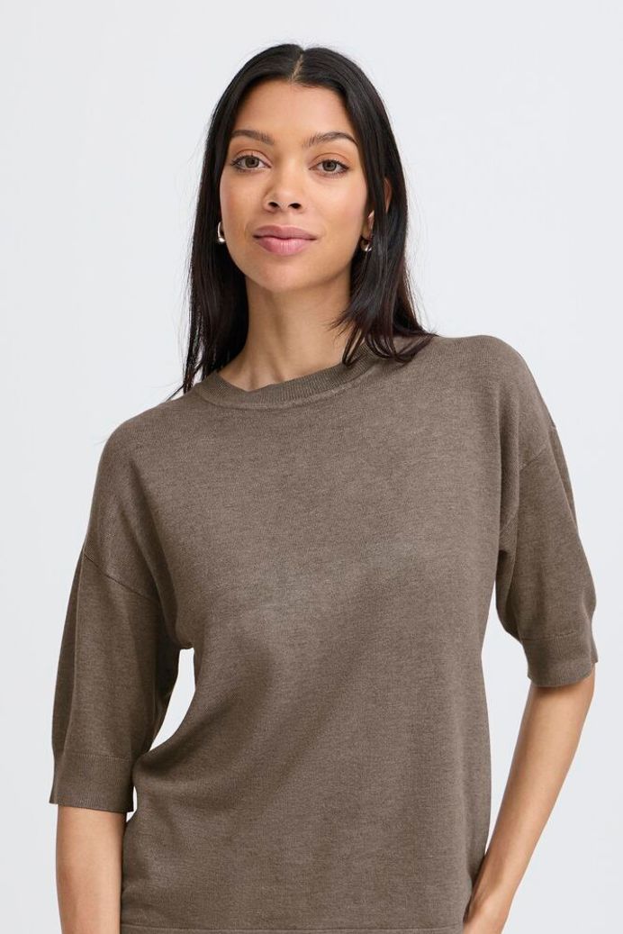 BYMMORLA TSHIRT - Walnut Melange