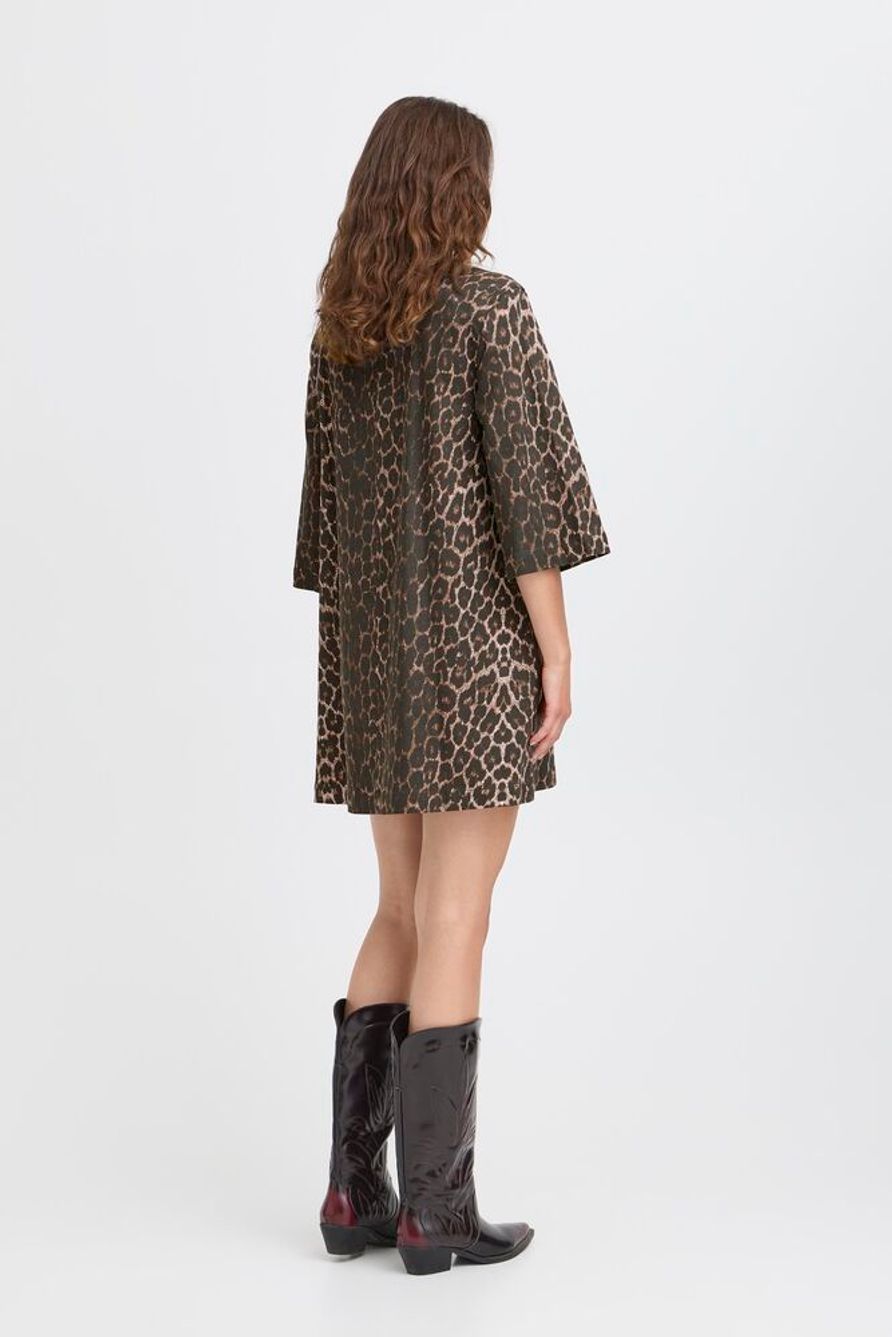 BYKENNA DRESS - Denim Leopard