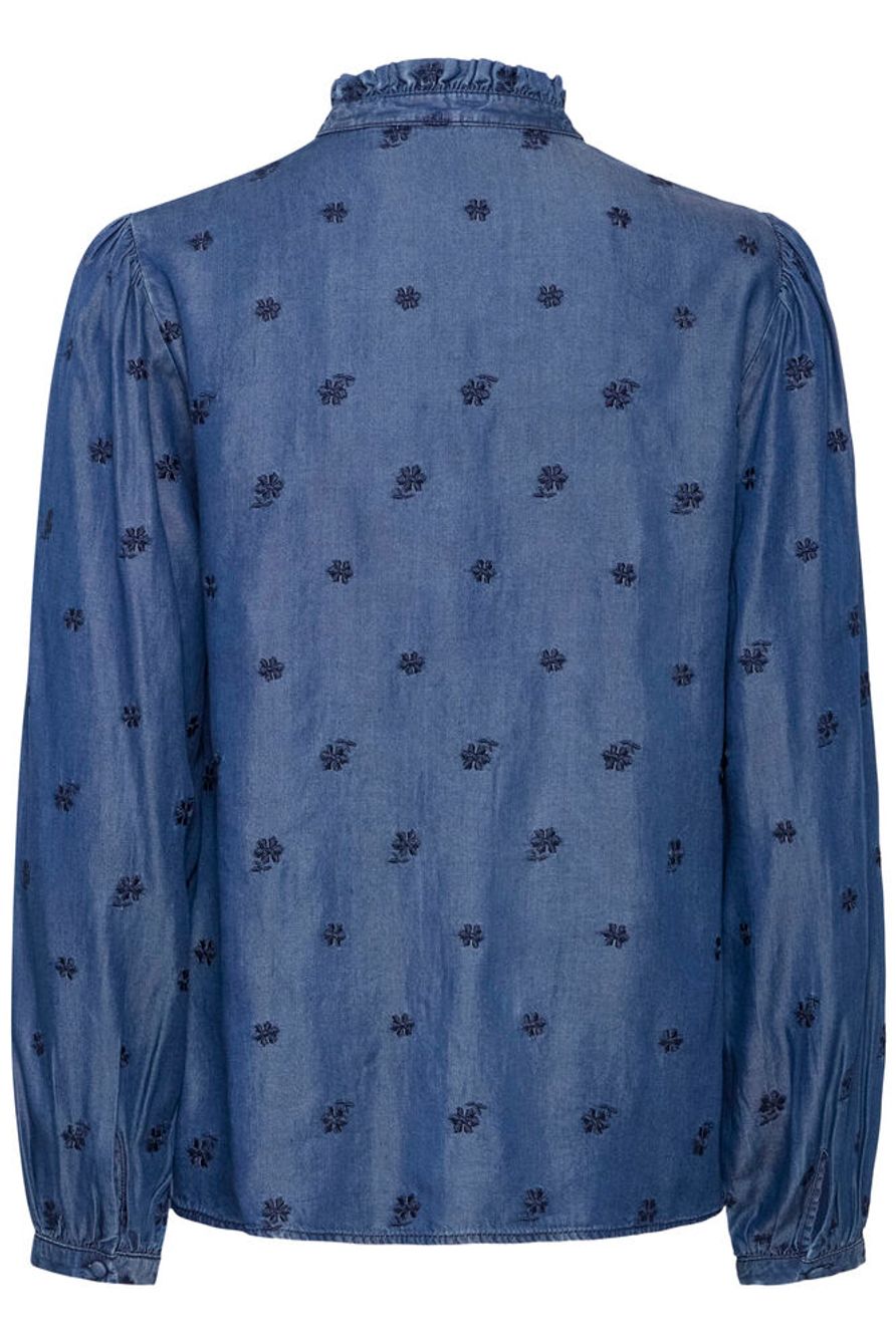 BYKOSMO EMB SHIRT - Dark Denim Flow