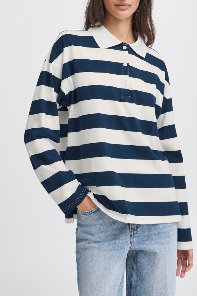 BXSOMSET LS POLOSHIRT - Copenhagen Night
