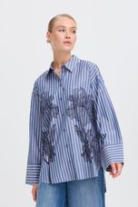 B.Young - BYFIRAS Flower Shirt - Blue Quartz Mix