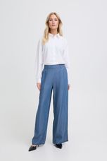 B.Young - BYKOSMO WIDE PANTS 3 - Mid Blue Denim - Blue