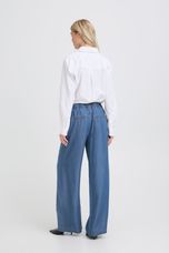 B.Young - BYKOSMO WIDE PANTS 3 - Mid Blue Denim - Blue