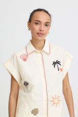 B.Young - BYJESSEL EMB SHIRT - Birch/White