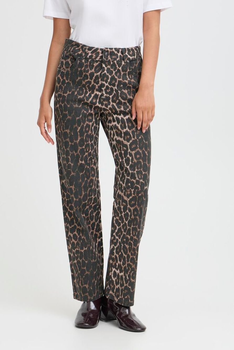 BYKENNA HW JEANS - Denim Leopard